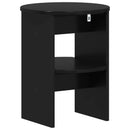 Sideskab 2 pcs Sort Ø40 x 50 cm Konstrueret træ