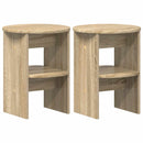 Sideskab 2 pcs Sonoma eg Ø40 x 50 cm Konstrueret træ