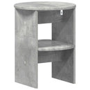 Sideskab BetonGrå Ø40 x 50 cm Konstrueret træ