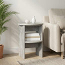 Sideskab 2 pcs BetonGrå Ø40 x 50 cm Konstrueret træ
