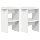 Sideskab 2 pcs Højglans Hvid Ø40 x 50 cm Konstrueret træ