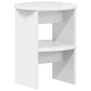 Sideskab 2 pcs Højglans Hvid Ø40 x 50 cm Konstrueret træ
