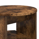 Sideskab 2 pcs Røget Eg Ø40 x 50 cm Konstrueret træ