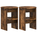 Sideskab 2 pcs Røget Eg Ø40 x 50 cm Konstrueret træ