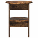 Sideskab 2 pcs Røget Eg Ø40 x 50 cm Konstrueret træ
