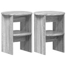 Sideskab 2 pcs Grå Sonoma Ø40 x 50 cm Konstrueret træ