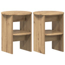 Sideskab 2 pcs Artisan Eg Ø40 x 50 cm Konstrueret træ