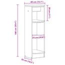 Sideskab Sonoma eg 40 x 40 x 100 cm Konstrueret træ