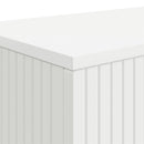 Konsolbord Stribet Hvid 101 x 29 x 74 cm Konstrueret træ