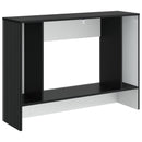 Konsolbord Stribet Sort 101 x 29 x 74 cm Konstrueret træ