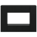 Konsolbord Stribet Sort 101 x 29 x 74 cm Konstrueret træ