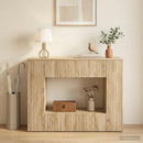 Konsolbord Stribet Sonoma eg 101 x 29 x 74 cm Konstrueret træ