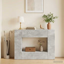 Konsolbord Stribet BetonGrå 101 x 29 x 74 cm Konstrueret træ