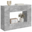Konsolbord Stribet BetonGrå 101 x 29 x 74 cm Konstrueret træ