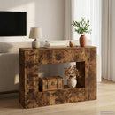 Konsolbord Stribet Røget Eg 101 x 29 x 74 cm Konstrueret træ