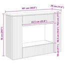 Konsolbord Stribet Røget Eg 101 x 29 x 74 cm Konstrueret træ