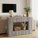 Konsolbord Stribet Grå Sonoma 101 x 29 x 74 cm Konstrueret træ