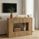 Konsolbord Stribet Artisan Eg 101 x 29 x 74 cm Konstrueret træ