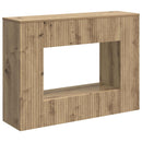 Konsolbord Stribet Artisan Eg 101 x 29 x 74 cm Konstrueret træ