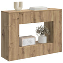 Konsolbord Stribet Artisan Eg 101 x 29 x 74 cm Konstrueret træ