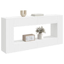 Konsolbord Stribet Hvid 155 x 29 x 74 cm Konstrueret træ