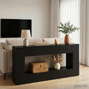 Konsolbord Sort 155 x 29 x 74 cm Konstrueret træ