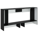Konsolbord Sort 155 x 29 x 74 cm Konstrueret træ