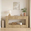 Konsolbord Stribet Sonoma eg 155 x 29 x 74 cm Konstrueret træ