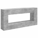 Konsolbord Stribet BetonGrå 155 x 29 x 74 cm Konstrueret træ