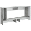Konsolbord Stribet BetonGrå 155 x 29 x 74 cm Konstrueret træ