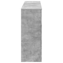 Konsolbord Stribet BetonGrå 155 x 29 x 74 cm Konstrueret træ