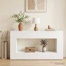 Konsolbord Højglans Hvid 155 x 29 x 74 cm Konstrueret træ
