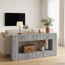 Konsolbord Stribet Grå Sonoma 155 x 29 x 74 cm Konstrueret træ