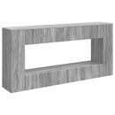 Konsolbord Stribet Grå Sonoma 155 x 29 x 74 cm Konstrueret træ