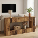 Konsolbord Stribet Gammelt træ 155 x 29 x 74 cm Konstrueret træ