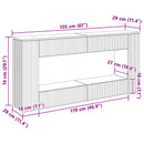 Konsolbord Artisan Eg 155 x 29 x 74 cm Konstrueret træ