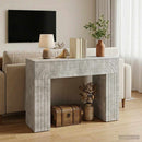 Sofabord Betongrå 102 x 35 x 75 cm Konstrueret træ