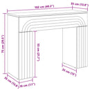 Sofabord Artisan-eg 102 x 35 x 75 cm Konstrueret træ