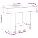 Hvid 101 x 30 x 74 cm