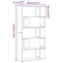 Bogskab Gammelt træ 80 x 24 x 159 cm Konstrueret træ