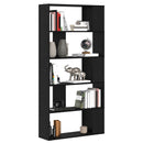 Bogskab Sort eg 80 x 24 x 159 cm Konstrueret træ
