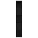 Bogskab Sort eg 80 x 24 x 159 cm Konstrueret træ