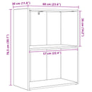Bogreol Sort eg 60 x 30 x 76.5 cm Konstrueret træ
