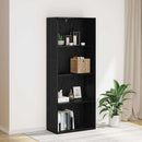 Selvstående boghylde Sort eg 60 x 30 x 151,5 cm Konstrueret træ
