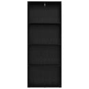 Selvstående boghylde Sort eg 60 x 30 x 151,5 cm Konstrueret træ