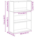 Bogreol Sort eg 80 x 30 x 114 cm Konstrueret træ