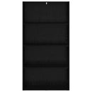 Selvstående boghylde Sort eg 80 x 30 x 152 cm Konstrueret træ