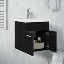 Vaskeskab Sort eg 41 x 38,5 x 46 cm Konstrueret træ
