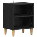 Sengeskab 2 pcs Sort eg 40 x 30 x 50 cm Konstrueret træ