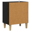Sengeskab 2 pcs Sort eg 40 x 30 x 50 cm Konstrueret træ